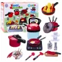 LEAN TOYS Kitchen Set Pots Food Battery Operated Hob Accessories 36 pcs