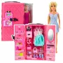 LEAN TOYS Doll with Wardrobe Accessories Pink Clothes Fashion Dress Up Set