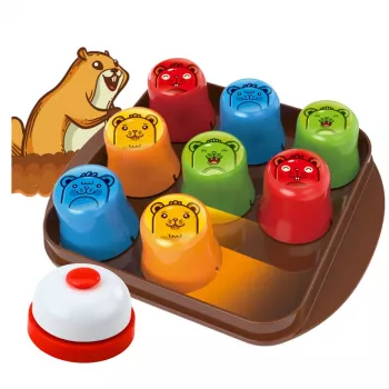 LEAN TOYS 2in1 Mole Maze Skill Game Fast Cups Tic Tac Toe