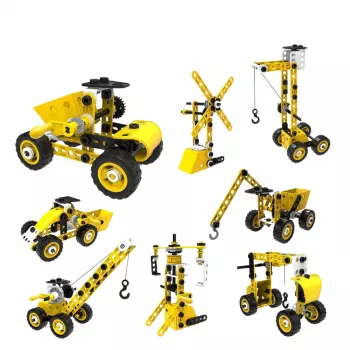 LEAN TOYS Construction Blocks Set Construction Machines 8in1 100pcs