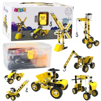 LEAN TOYS Construction Blocks Set Construction Machines 8in1 100pcs