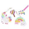 LEAN TOYS Creative Set Diamond Mosaic Keychains Unicorns Colorful