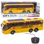 LEAN TOYS RC School Bus 1:30 Remote Controlled Lights Yellow