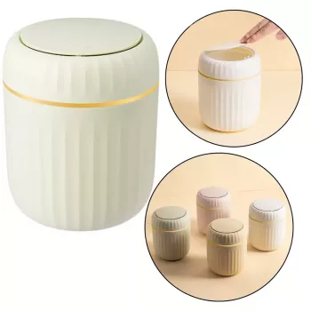 LEAN Mini Waste Bin Opening Lid Universal Elegant Green