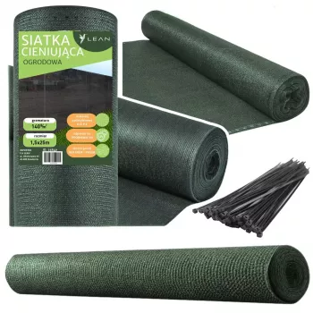 LEAN Ēnošanas tīkls žogam Fence Masking Green 1.5M 25M 140g/m²