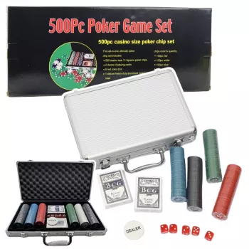 LEAN TOYS Professional Poker Set 500 pcs Aluminum Case
