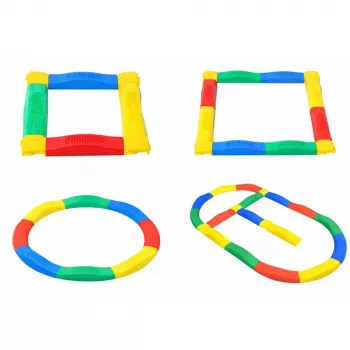 LEAN TOYS Sensory Path Balance Boards 16 Boards Anti-slip Joints