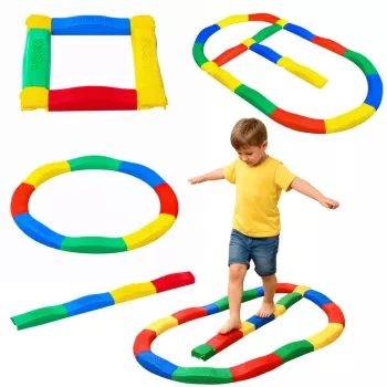 LEAN TOYS Sensory Path Balance Boards 16 Boards Anti-slip Joints