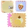 LEAN TOYS Soft Puzzle Educational Mat EVA Foam Fruits Sweets Pastel 16 pcs.