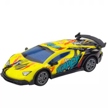 LEAN TOYS RC Remote Control Sports Car LED Lights Yellow 1:22