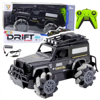 LEAN TOYS RC Off-Road Car Remote Controlled 360° Rotation 1:12 Black