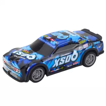 LEAN TOYS RC Racing Car with Light-Up Body Black and Blue