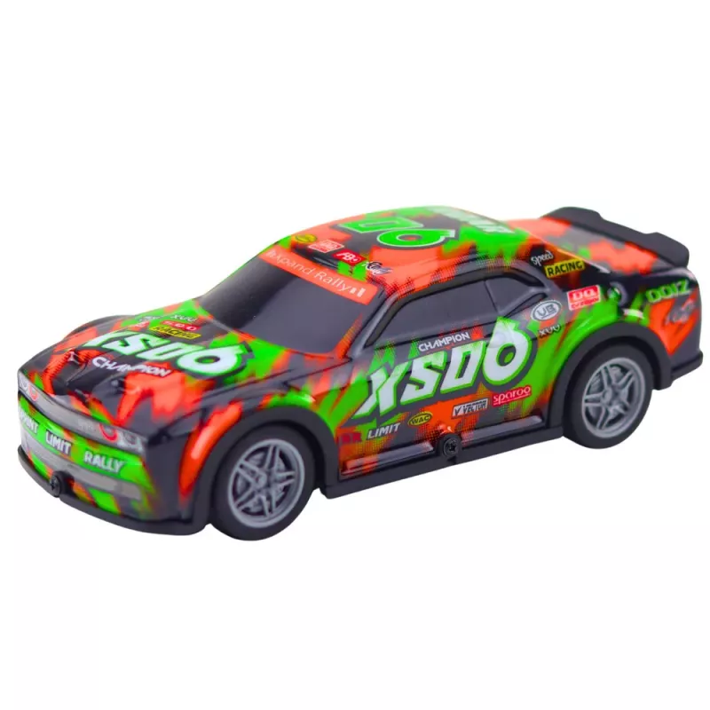 LEAN TOYS Remote Controlled Racing Car with Light-Up Body Orange and Green
