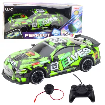 LEAN TOYS Sports Car Remote Controlled Remote Control Sound Green