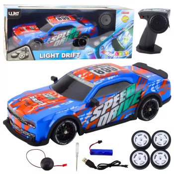 LEAN TOYS RC Sports Car ar Apgaismotu Drifta Virsbūvi, Zils