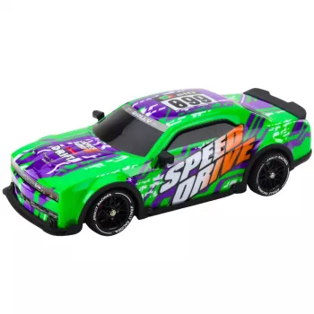 LEAN TOYS RC Remote Control Sports Car Illuminated Drift Body Green