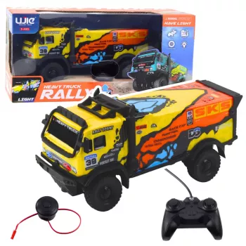 LEAN TOYS Remote Controlled Truck RC Remote Control Sounds Yellow