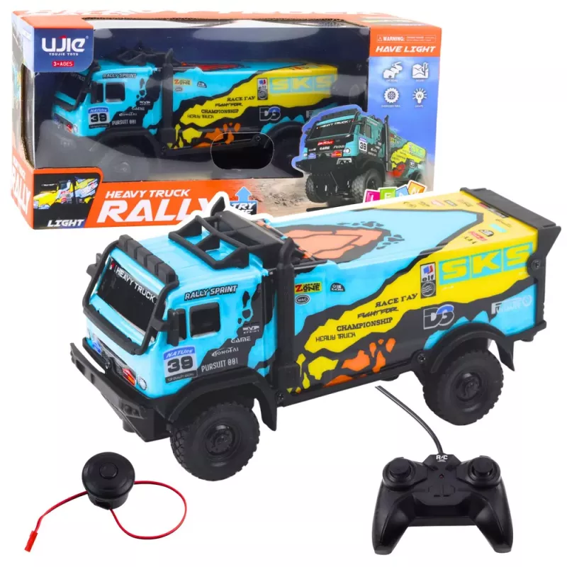 LEAN TOYS Remote Controlled Truck RC Remote Control Sounds Blue