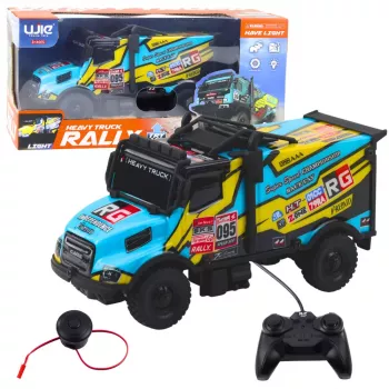 LEAN TOYS RC Truck Remote Controlled Car Illuminated Turquoise Body