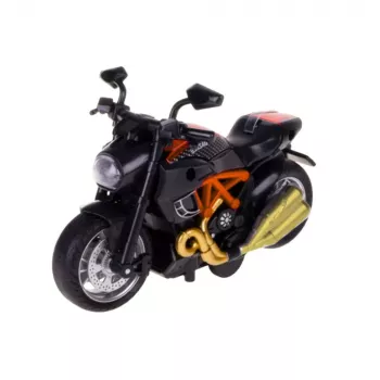LEAN TOYS Motocikls Saliekams Skrūvējams Metāla 1:14 DIY Melns un Oranžs