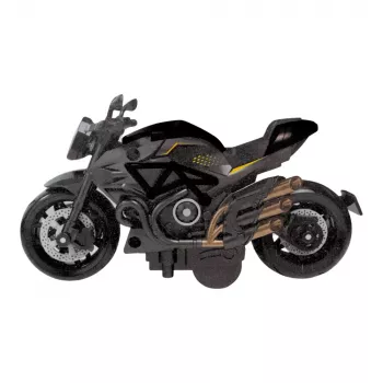 LEAN TOYS Motorcycle To Assemble Screw Metal 1:14 DIY Gold Elements Black