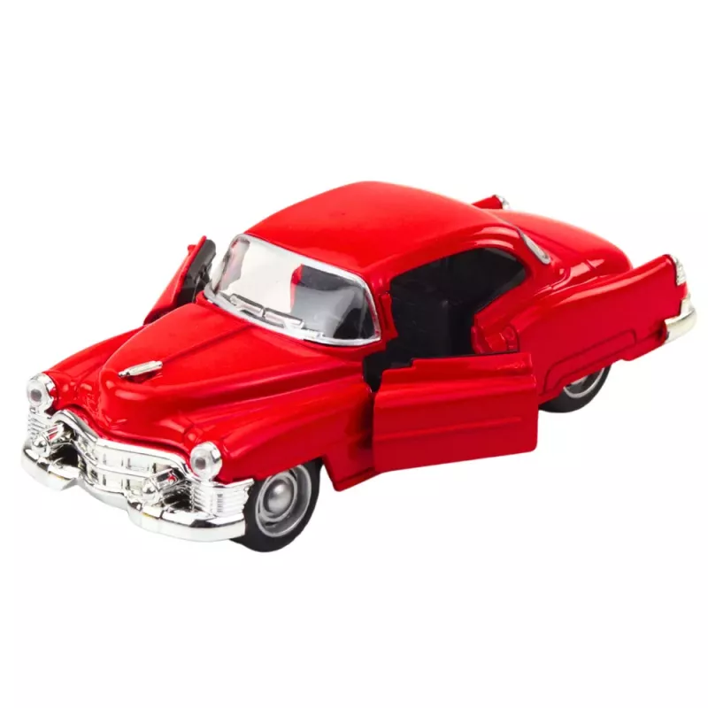 LEAN TOYS Classic Car From The 50s Metal Pull-Back Drive Opening Doors 1:32 Mix