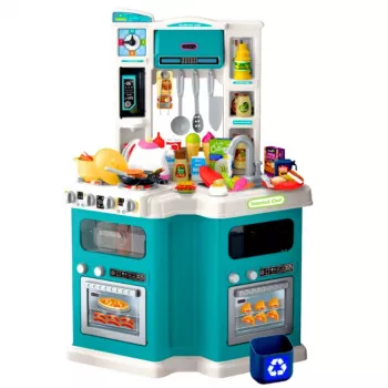 LEAN TOYS Large Kids Kitchen Home Chef Cooking Sounds Accessories 109 pcs