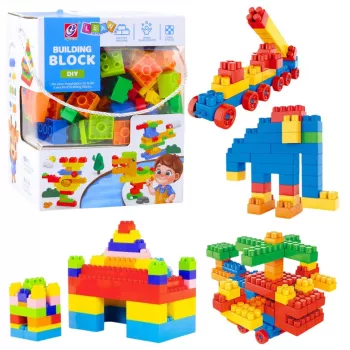 LEAN TOYS 3D krāsainie konstruktora bloki 180 gab.
