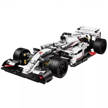 LEAN TOYS Construction Bricks F1 Race Car White and Red 1235 pcs.