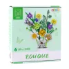 LEAN TOYS Construction Blocks Decorative Bouquet of Colorful Flowers 997 pcs.