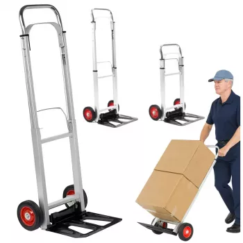LEAN Foldable Aluminum Warehouse Transport Trolley 90kg
