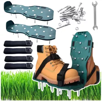 LEAN Aerator Scarifier Shoe Covers With Grass Spikes