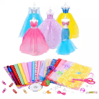 LEAN TOYS DIY Creative Kit for Designing and Sewing Doll Clothes
