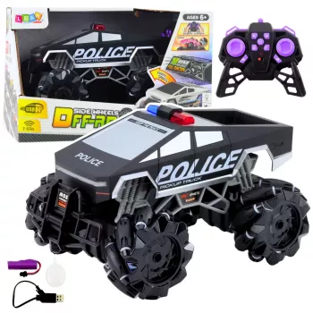 LEAN TOYS Off-road Vehicle Pick Up Truck Police Remote Controlled RC Lights Smoke 1:16