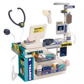 LEAN TOYS Dentist Pharmacist Set Lights Sounds Accessories 51 pcs.