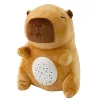 LEAN TOYS Plush Capybara Toy with Star Projector and Lullabies, Brown