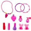 LEAN TOYS Beauty Set Dressing Table in a Suitcase 2 in 1 Accessories Unicorn Pink