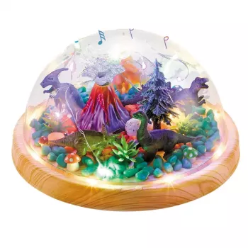 LEAN TOYS DIY Dinosaur Terrarium Creative Kit ar kupola naktsgaismu
