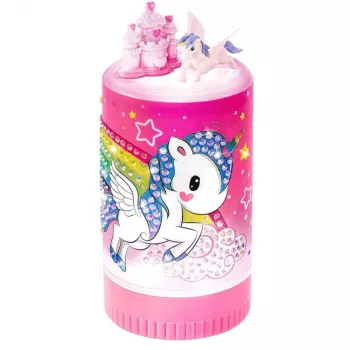 LEAN TOYS Creative Kit Unicorn in a Jar Diamonds Night Lamp Remote Control DIY