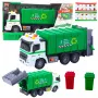 LEAN TOYS Atkritumu Vedējs ar Atkritumu Tvertni, Gaismām un Skaņām, Zaļš, Mērogs 1:16