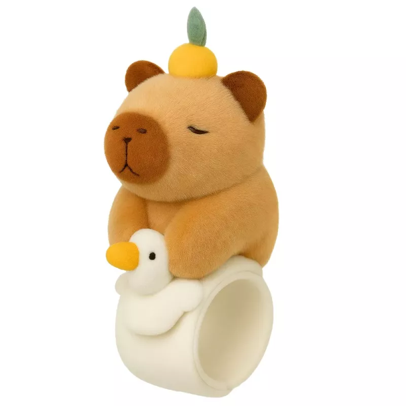 LEAN TOYS Plush Self-tightening Wristband Goose with Capybara