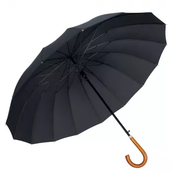 LEAN Large Automatic Umbrella with Arm Cover 24-Rib Black 115 cm