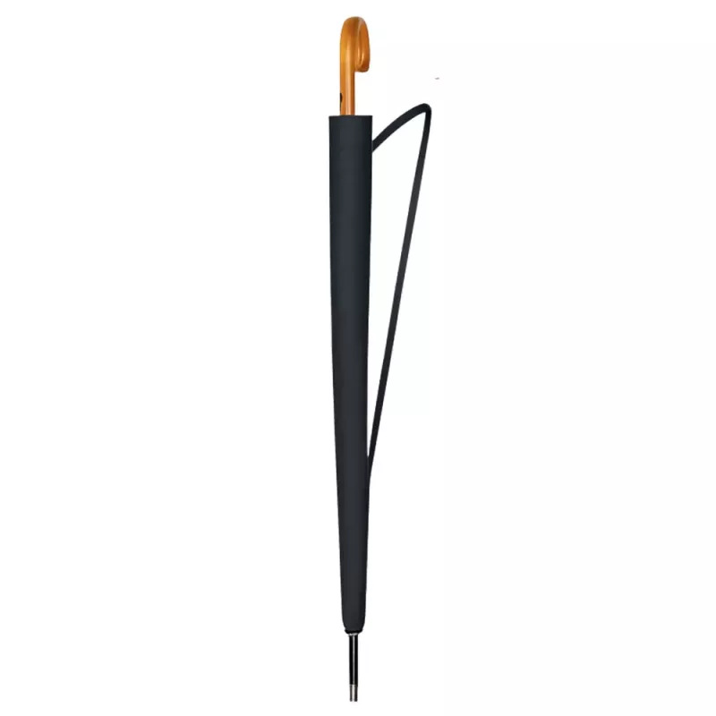 LEAN Large Automatic Umbrella with Arm Cover 24-Rib Black 115 cm