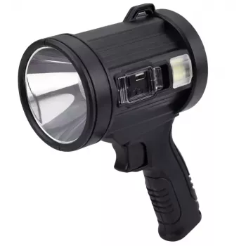 LEAN LED Solar Searchlight Flashlight 6 Modes Powerbank Interchangeable Filters