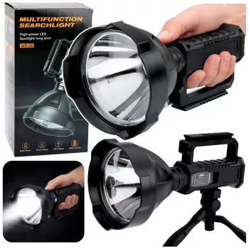 LEAN Large Flashlight Spotlight with Tripod LED Searchlight W5120 Powerbank 31 cm