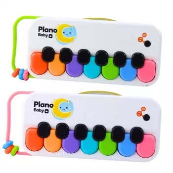 LEAN TOYS Izglītojoša muzikāla pianīna rotaļlieta ar krāsainām pērlītēm