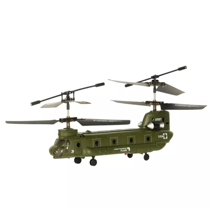 LEAN TOYS RC Helicopter Remote Control Syma S026H-1 Green Khaki