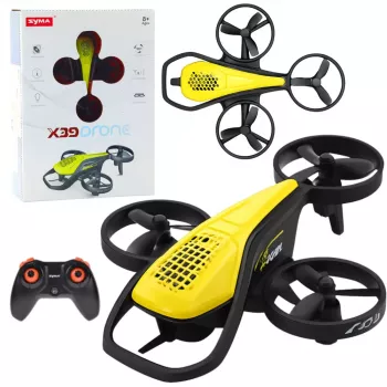 LEAN TOYS Mini RC Drone Syma X36 Four-Axis Acrobatics Yellow