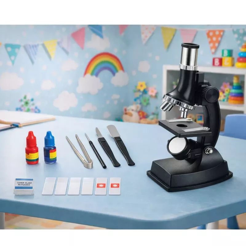 LEAN TOYS Izglītojošais Mikroskops Bērniem 300x - 1200x
