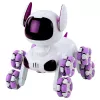 LEAN TOYS TOOBY Robot Dog Remote Controlled RC 360° Lights Sounds White and Purple